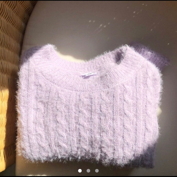 purple fuzzy knit sweater - Picture 1 of 2